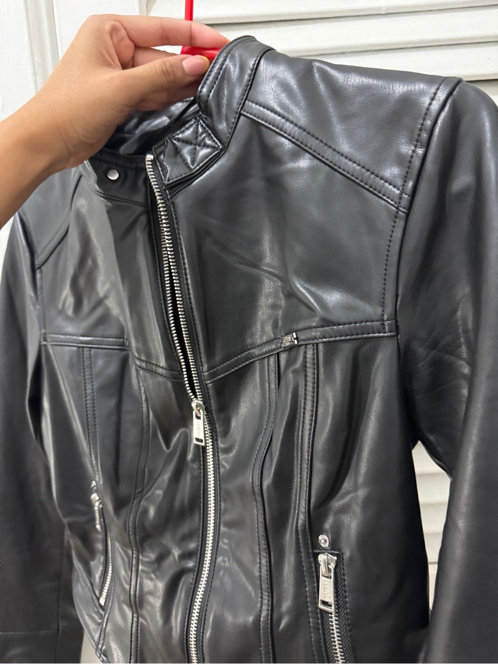 GUESS angled leather jacket - Picture 5 of 5